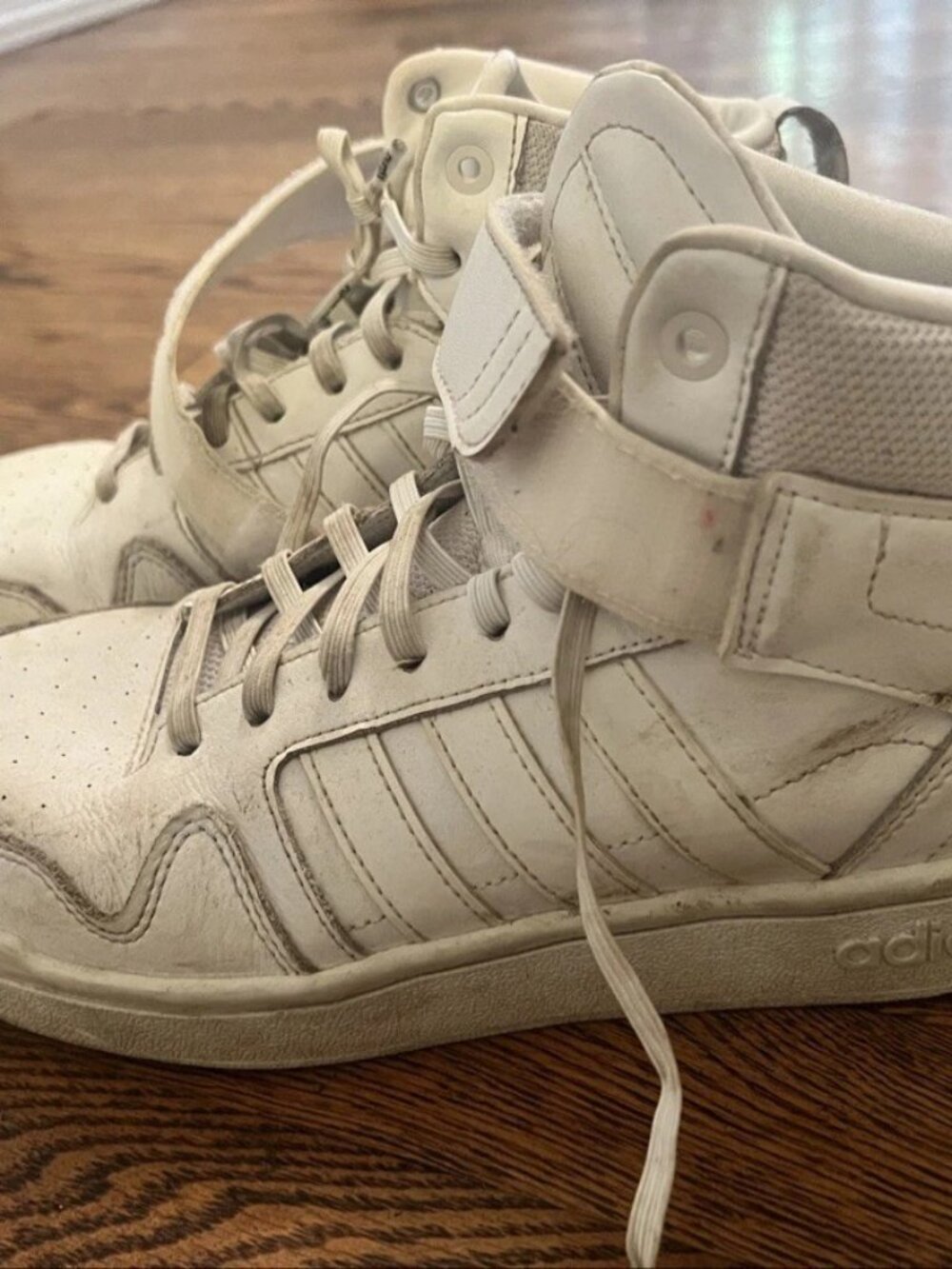 Adidas Postmove Mid High-Top Sneakers Mens US 10 White Ankle Strap